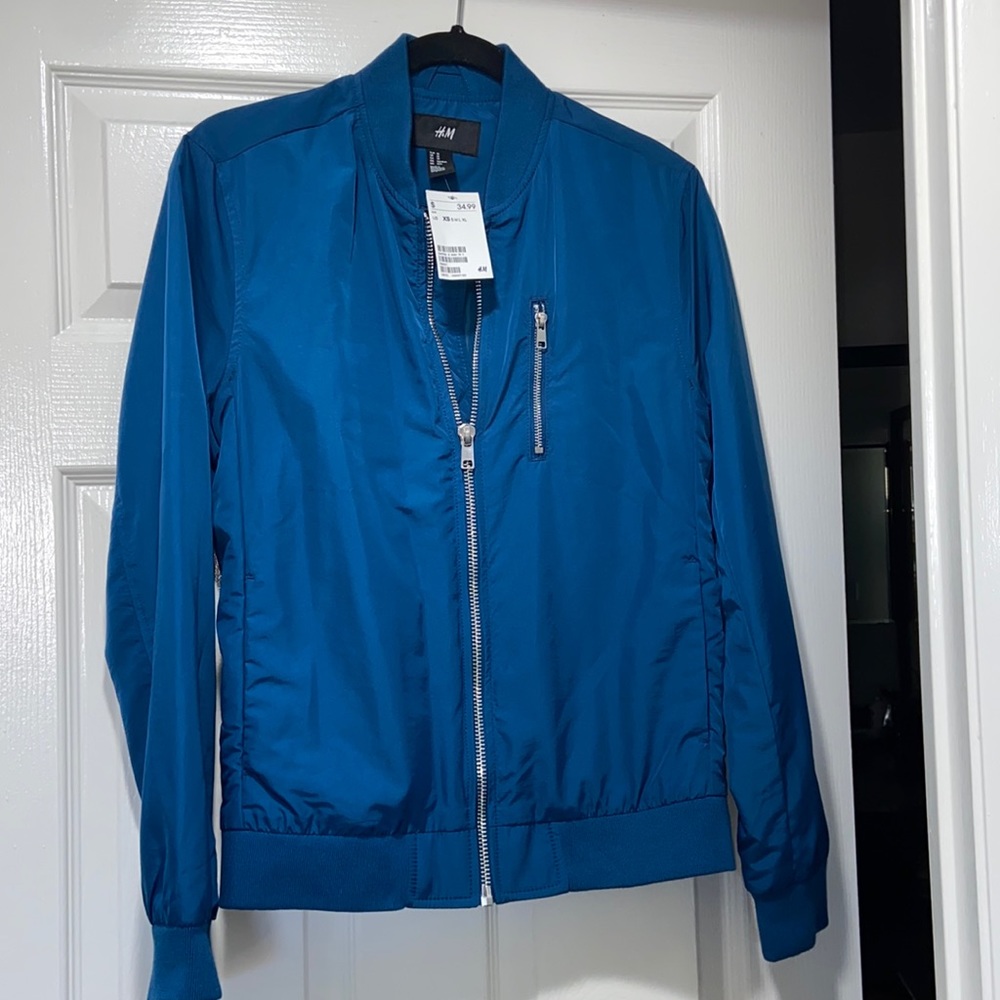 Brand New H and M bomber jacket in Blue